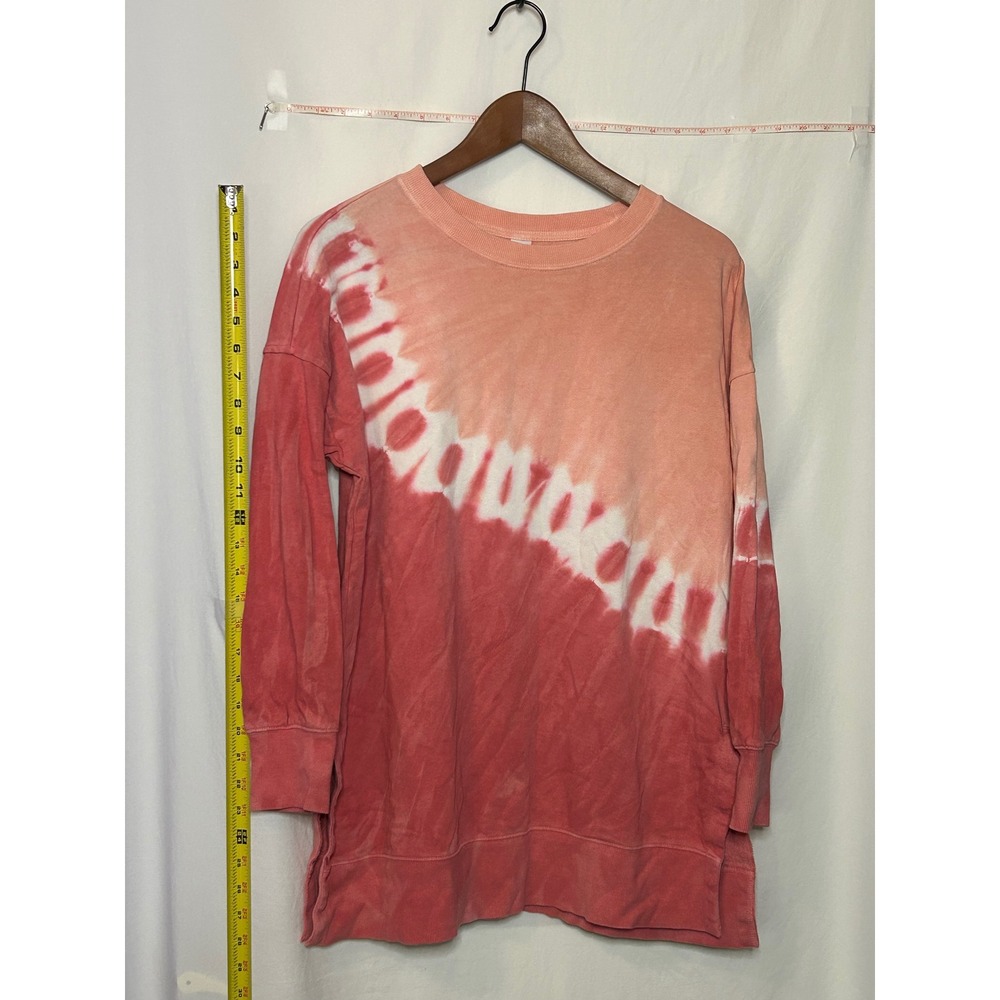 Old Navy Tie Dye Sweatshirt Pullover Pink Orange Long Sleeve Women Size S